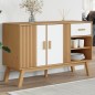 vidaXL Sideboard OLDEN Weiß und Braun 114x43x73,5 cm Massivholz Kiefer vidaXL Sideboard OLDEN Weiß und Braun 114x43x73,5 cm Massivholz Kiefer