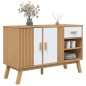 vidaXL Sideboard OLDEN Weiß und Braun 114x43x73,5 cm Massivholz Kiefer vidaXL Sideboard OLDEN Weiß und Braun 114x43x73,5 cm Massivholz Kiefer