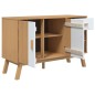 vidaXL Sideboard OLDEN Weiß und Braun 114x43x73,5 cm Massivholz Kiefer vidaXL Sideboard OLDEN Weiß und Braun 114x43x73,5 cm Massivholz Kiefer