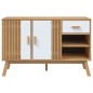 vidaXL Sideboard OLDEN Weiß und Braun 114x43x73,5 cm Massivholz Kiefer vidaXL Sideboard OLDEN Weiß und Braun 114x43x73,5 cm Massivholz Kiefer