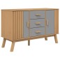 vidaXL Sideboard OLDEN Grau und Braun 114x43x73,5 cm Massivholz Kiefer vidaXL Sideboard OLDEN Grau und Braun 114x43x73,5 cm Massivholz Kiefer
