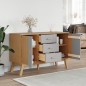 vidaXL Sideboard OLDEN Grau und Braun 114x43x73,5 cm Massivholz Kiefer vidaXL Sideboard OLDEN Grau und Braun 114x43x73,5 cm Massivholz Kiefer