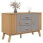 vidaXL Sideboard OLDEN Grau und Braun 114x43x73,5 cm Massivholz Kiefer vidaXL Sideboard OLDEN Grau und Braun 114x43x73,5 cm Massivholz Kiefer