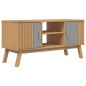 vidaXL TV-Schrank OLDEN Grau und Braun 114x43x57 cm Massivholz Kiefer vidaXL TV-Schrank OLDEN Grau und Braun 114x43x57 cm Massivholz Kiefer