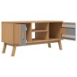 vidaXL TV-Schrank OLDEN Grau und Braun 114x43x57 cm Massivholz Kiefer vidaXL TV-Schrank OLDEN Grau und Braun 114x43x57 cm Massivholz Kiefer