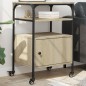vidaXL Druckerständer 3 Ablagen Sonoma-Eiche 50x40x76 cm vidaXL Druckerständer 3 Ablagen Sonoma-Eiche 50x40x76 cm