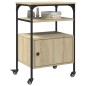 vidaXL Druckerständer 3 Ablagen Sonoma-Eiche 50x40x76 cm vidaXL Druckerständer 3 Ablagen Sonoma-Eiche 50x40x76 cm