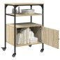 vidaXL Druckerständer 3 Ablagen Sonoma-Eiche 50x40x76 cm vidaXL Druckerständer 3 Ablagen Sonoma-Eiche 50x40x76 cm