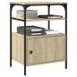 vidaXL Druckerständer 3 Ablagen Sonoma-Eiche 50x40x76 cm vidaXL Druckerständer 3 Ablagen Sonoma-Eiche 50x40x76 cm