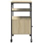 vidaXL Druckerständer 3 Ablagen Sonoma-Eiche 50x40x76 cm vidaXL Druckerständer 3 Ablagen Sonoma-Eiche 50x40x76 cm