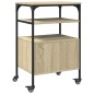 vidaXL Druckerständer 3 Ablagen Sonoma-Eiche 50x40x76 cm vidaXL Druckerständer 3 Ablagen Sonoma-Eiche 50x40x76 cm