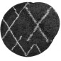 vidaXL Teppich Shaggy Hochflor Modern Schwarz und Creme Ø 280 cm vidaXL Teppich Shaggy Hochflor Modern Schwarz und Creme Ø 280 cm