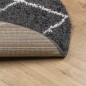 vidaXL Teppich Shaggy Hochflor Modern Schwarz und Creme Ø 280 cm vidaXL Teppich Shaggy Hochflor Modern Schwarz und Creme Ø 280 cm
