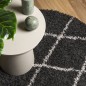 vidaXL Teppich Shaggy Hochflor Modern Schwarz und Creme Ø 280 cm vidaXL Teppich Shaggy Hochflor Modern Schwarz und Creme Ø 280 cm