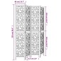vidaXL 4-tlg. Raumteiler Braun Massivholz Paulownia vidaXL 4-tlg. Raumteiler Braun Massivholz Paulownia