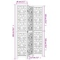 vidaXL 3-tlg. Raumteiler Braun Massivholz Paulownia vidaXL 3-tlg. Raumteiler Braun Massivholz Paulownia