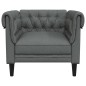 vidaXL Chesterfield-Sessel Dunkelgrau Stoff vidaXL Chesterfield-Sessel Dunkelgrau Stoff