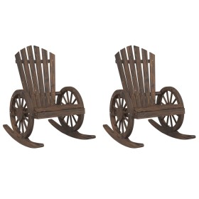 vidaXL Adirondack-Schaukelstühle 2 Stk. Massivholz Tanne