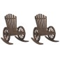 vidaXL Adirondack-Schaukelstühle 2 Stk. Massivholz Tanne vidaXL Adirondack-Schaukelstühle 2 Stk. Massivholz Tanne