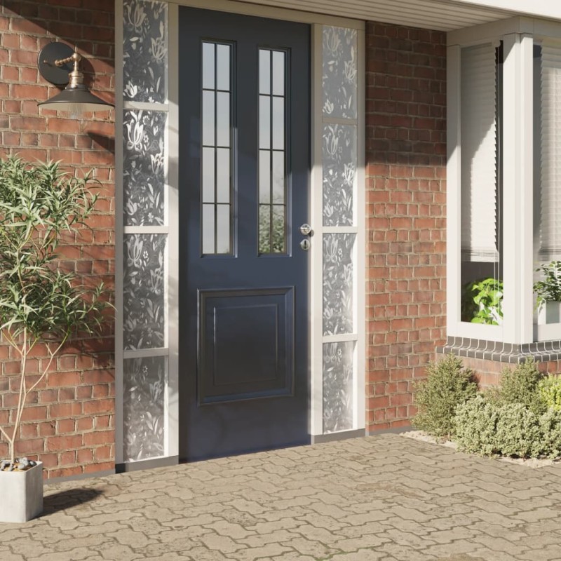 vidaXL Fensterfolien 4 Stk. Matt Blumen-Muster PVC vidaXL Fensterfolien 4 Stk. Matt Blumen-Muster PVC