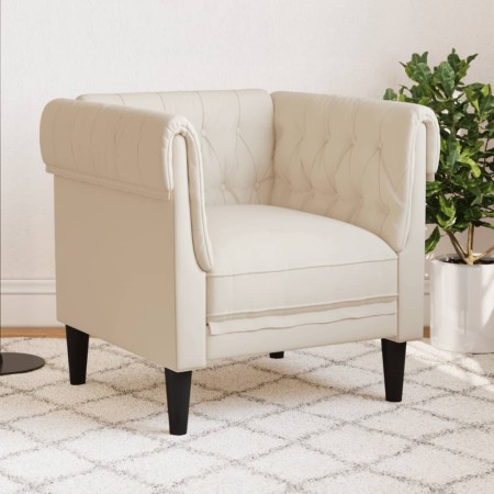 vidaXL Sessel Chesterfield Leinen
