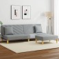 vidaXL Schlafsofa 2-Sitzer mit Kissen und Fußhocker Hellgrau Stoff vidaXL Schlafsofa 2-Sitzer mit Kissen und Fußhocker Hellgrau Stoff
