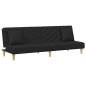 vidaXL Schlafsofa 2-Sitzer mit Kissen und Fußhocker Schwarz Stoff vidaXL Schlafsofa 2-Sitzer mit Kissen und Fußhocker Schwarz Stoff