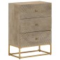 vidaXL Kommode 55x30x76 cm Massivholz Mango und Eisen vidaXL Kommode 55x30x76 cm Massivholz Mango und Eisen