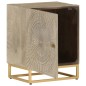 vidaXL Nachttisch 40x30x50 cm Massivholz Mango und Eisen vidaXL Nachttisch 40x30x50 cm Massivholz Mango und Eisen