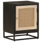 vidaXL Nachttisch Schwarz 40x30x50 cm Massivholz Mango und Eisen vidaXL Nachttisch Schwarz 40x30x50 cm Massivholz Mango und Eisen