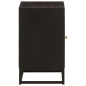 vidaXL Nachttisch Schwarz 40x30x50 cm Massivholz Mango und Eisen vidaXL Nachttisch Schwarz 40x30x50 cm Massivholz Mango und Eisen
