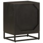 vidaXL Nachttisch Schwarz 40x30x50 cm Massivholz Mango und Eisen vidaXL Nachttisch Schwarz 40x30x50 cm Massivholz Mango und Eisen