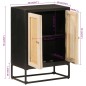 vidaXL Sideboard Schwarz 55x30x76 cm Massivholz Mango und Eisen vidaXL Sideboard Schwarz 55x30x76 cm Massivholz Mango und Eisen