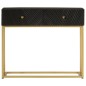vidaXL Konsolentisch Schwarz 90x30x76 cm Massivholz Mango und Eisen vidaXL Konsolentisch Schwarz 90x30x76 cm Massivholz Mango und Eisen