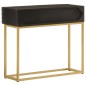 vidaXL Konsolentisch Schwarz 90x30x76 cm Massivholz Mango und Eisen vidaXL Konsolentisch Schwarz 90x30x76 cm Massivholz Mango und Eisen