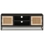 vidaXL TV-Schrank Schwarz 110x30x40 cm Massivholz Mango und Eisen vidaXL TV-Schrank Schwarz 110x30x40 cm Massivholz Mango und Eisen