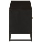 vidaXL TV-Schrank Schwarz 110x30x40 cm Massivholz Mango und Eisen vidaXL TV-Schrank Schwarz 110x30x40 cm Massivholz Mango und Eisen