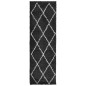 vidaXL Teppich Shaggy Hochflor Modern Schwarz und Creme 80x250 cm vidaXL Teppich Shaggy Hochflor Modern Schwarz und Creme 80x250 cm