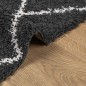 vidaXL Teppich Shaggy Hochflor Modern Schwarz und Creme 80x250 cm vidaXL Teppich Shaggy Hochflor Modern Schwarz und Creme 80x250 cm