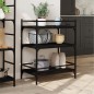vidaXL Küchenwagen Schwarz 65x40x86,5 cm Holzwerkstoff vidaXL Küchenwagen Schwarz 65x40x86,5 cm Holzwerkstoff