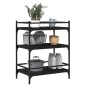vidaXL Küchenwagen Schwarz 65x40x86,5 cm Holzwerkstoff vidaXL Küchenwagen Schwarz 65x40x86,5 cm Holzwerkstoff
