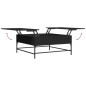 vidaXL Couchtisch Schwarz 95x95x45 cm Holzwerkstoff und Metall vidaXL Couchtisch Schwarz 95x95x45 cm Holzwerkstoff und Metall