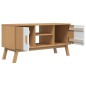 vidaXL TV-Schrank OLDEN Weiß und Braun 114x43x57 cm Massivholz Kiefer vidaXL TV-Schrank OLDEN Weiß und Braun 114x43x57 cm Massivholz Kiefer
