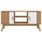 vidaXL TV-Schrank OLDEN Weiß und Braun 114x43x57 cm Massivholz Kiefer vidaXL TV-Schrank OLDEN Weiß und Braun 114x43x57 cm Massivholz Kiefer