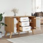 vidaXL Sideboard OLDEN Weiß und Braun 114x43x73,5 cm Massivholz Kiefer vidaXL Sideboard OLDEN Weiß und Braun 114x43x73,5 cm Massivholz Kiefer