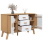 vidaXL Sideboard OLDEN Weiß und Braun 114x43x73,5 cm Massivholz Kiefer vidaXL Sideboard OLDEN Weiß und Braun 114x43x73,5 cm Massivholz Kiefer