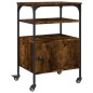 vidaXL Druckerständer 3 Ablagen Räuchereiche 50x40x76 cm Holzwerkstoff vidaXL Druckerständer 3 Ablagen Räuchereiche 50x40x76 cm Holzwerkstoff
