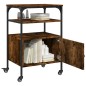 vidaXL Druckerständer 3 Ablagen Räuchereiche 50x40x76 cm Holzwerkstoff vidaXL Druckerständer 3 Ablagen Räuchereiche 50x40x76 cm Holzwerkstoff