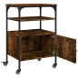 vidaXL Druckerständer 3 Ablagen Räuchereiche 50x40x76 cm Holzwerkstoff vidaXL Druckerständer 3 Ablagen Räuchereiche 50x40x76 cm Holzwerkstoff