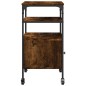 vidaXL Druckerständer 3 Ablagen Räuchereiche 50x40x76 cm Holzwerkstoff vidaXL Druckerständer 3 Ablagen Räuchereiche 50x40x76 cm Holzwerkstoff